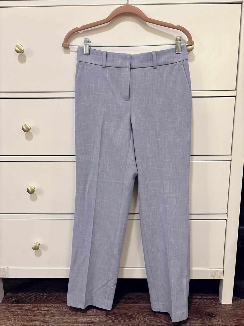 Ann Taylor The Straight Pants in 00 petite (curvy fit, mid rise) - Blue
